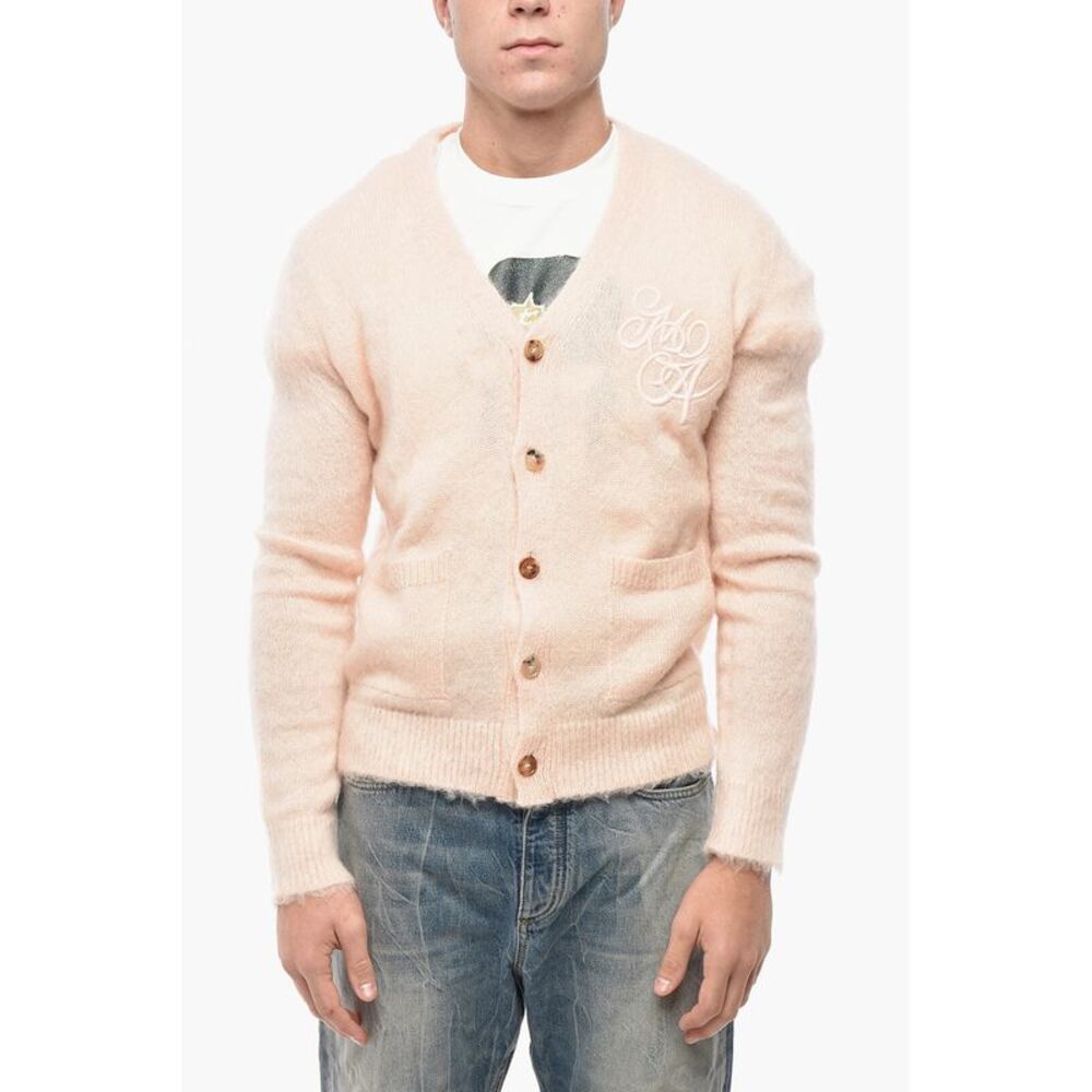 Solid-Color Cardigan SWIRL with V-Neck and Embroidered Logo